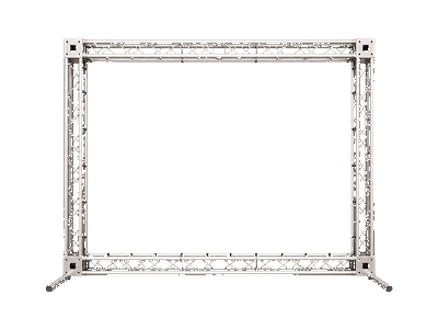 Estrutura modular de backdrop para eventos corporativos
